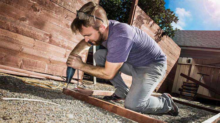 Man using a hand tool