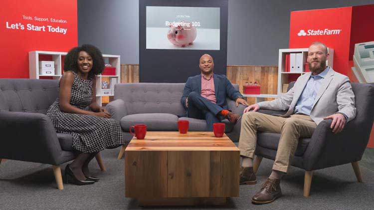 Financial expert Tonya Rapley, agent Kameren Nelson and financial coach Eric Joynt casually sitting in an office.